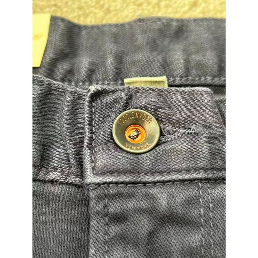 NWT Todd Snyder SLIM FIT 5-POCKET CHINO Denim Jeans Navy Blue Mens 34x34 - Picture 6 of 13